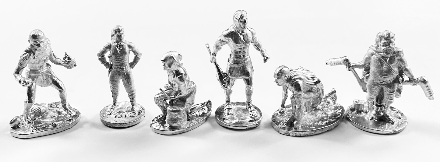 Set of 6 Pewter Adventurers'